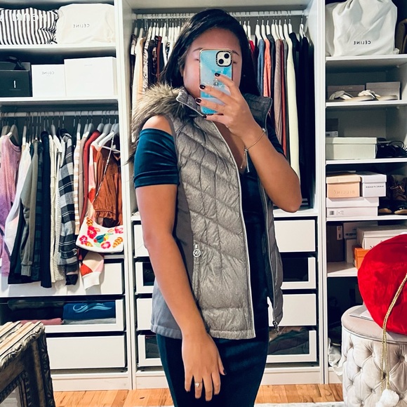 MICHAEL MICHAEL KORS Fur Hood Vest - Picture 1 of 5